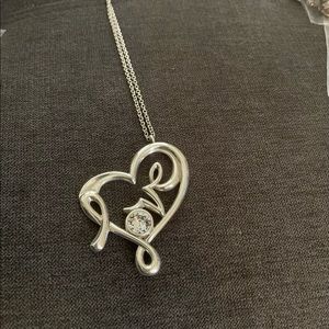 Stirling silver heart necklace